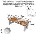 Comedouro e Bebedouro Elevado Pet Duplo em MDF – Linha Premium