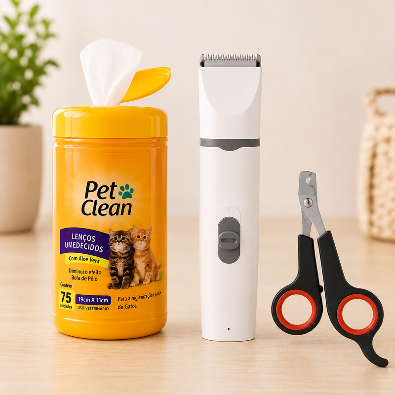 Kit Higiene Completo para Gatos