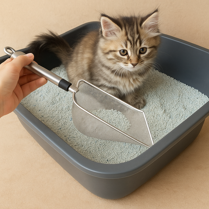 Pá Higiênica Inox para Gatos