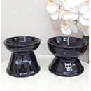 Kit 2 Comedouros de Cerâmica Luxo