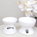 Kit 2 Comedouros de Cerâmica Luxo