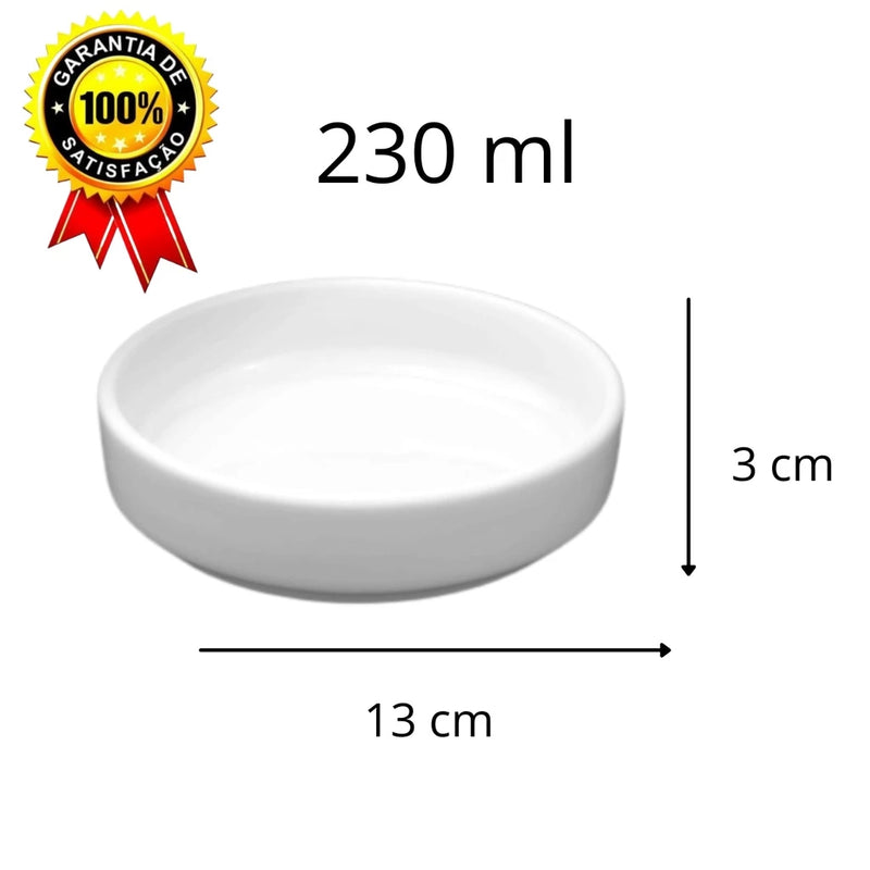 Prato de Porcelana Raso 230ml
