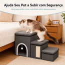 Escada Para Gatos  3 Degraus Multifuncional