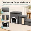 Escada Para Gatos  3 Degraus Multifuncional