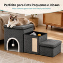 Escada Para Gatos  3 Degraus Multifuncional